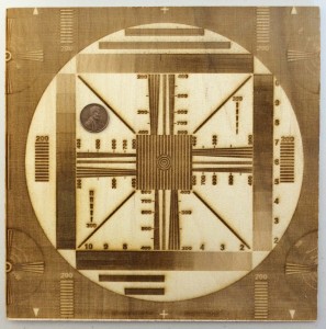 8×8-inch test pattern engraved at 529.2dpi.
